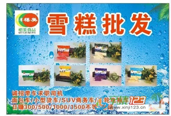 诚招，雪糕销售